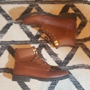 Cole Haan leather and suede ankle boots